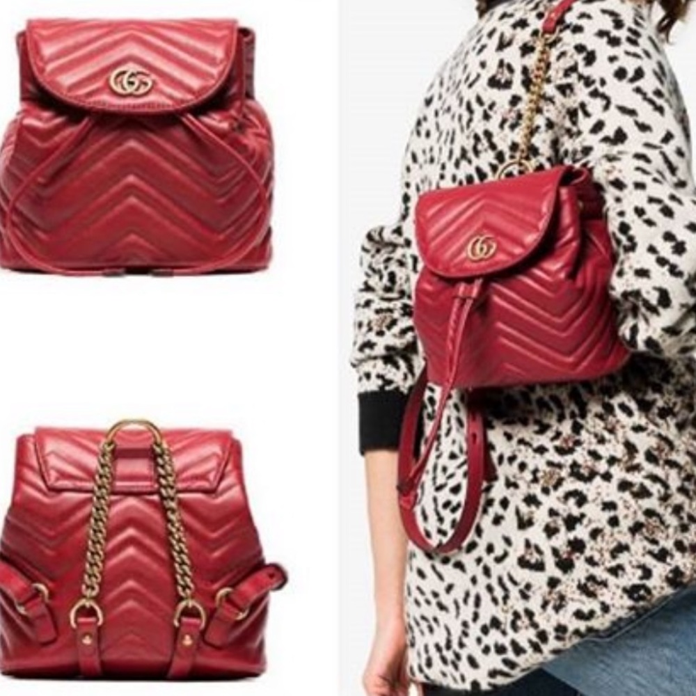 Beautiful GG Marmont  chevron-quilted leather bag